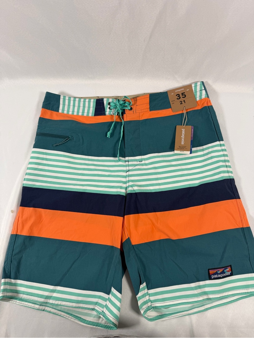 Patagonia Stretch Wavefarer Boardshorts Swim Shorts Men's Size 35 NEW